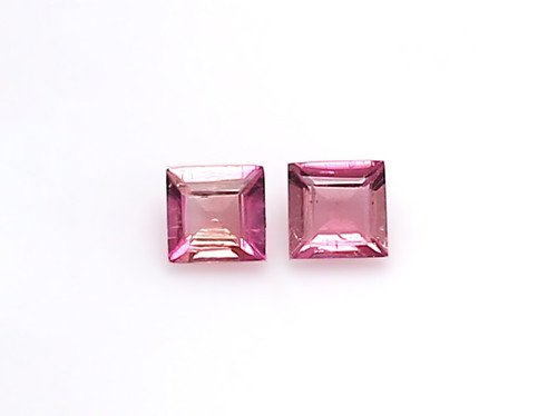 Tourmaline Square Faceted 4X4 mm 2 Piece 0.67 Carats GSCTO649