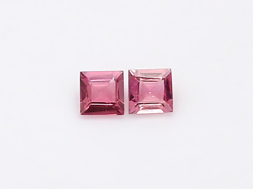 Tourmaline Square Faceted 4X4 mm 2 Piece 0.65 Carats GSCTO650