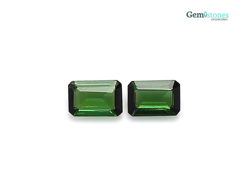 Tourmaline Octagon/Emerald Cut Faceted 6X4 mm 2 Piece 1.05 Carats GSCTO673