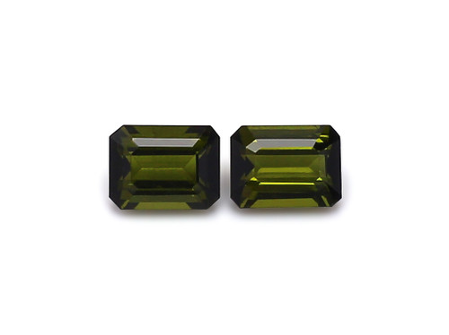 Tourmaline Octagon/Emerald Cut Faceted 6X8 mm 2 Piece 3.75 Carats GSCTO689