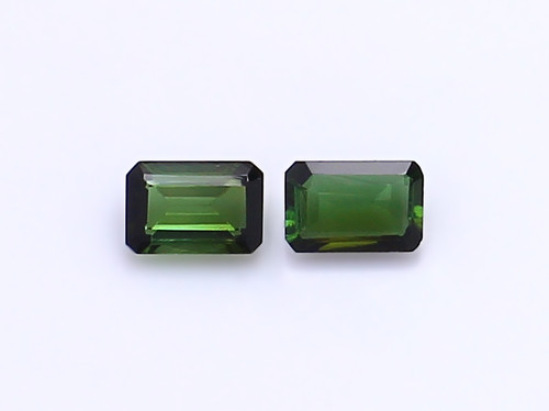 Tourmaline Octagon/Emerald Cut Faceted 6X4 mm 2 Piece 1.30 Carats GSCTO756