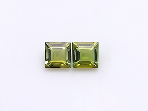Tourmaline Square  Faceted 4X4 mm 2 Piece 0.71 Carats GSCTO787