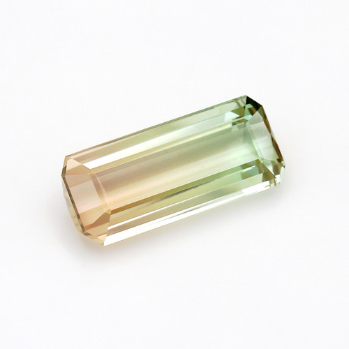 Bi-Color Tourmaline Octagon Faceted 21 x 9 mm 11.23 Carat  GSCTO123