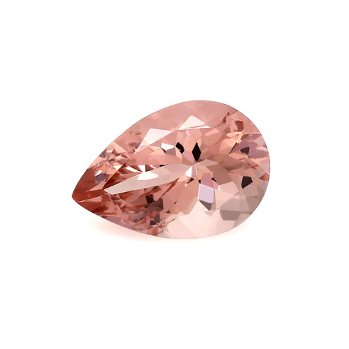 Peach Morganite Pear Faceted 9 x 6 mm 1.12 Carat GSCPEMO017