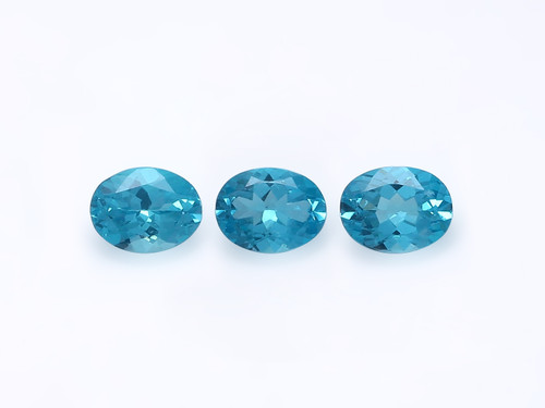 Apatite Oval Faceted 7X9 mm 3 Piece 5.45 Carats GSCAP119