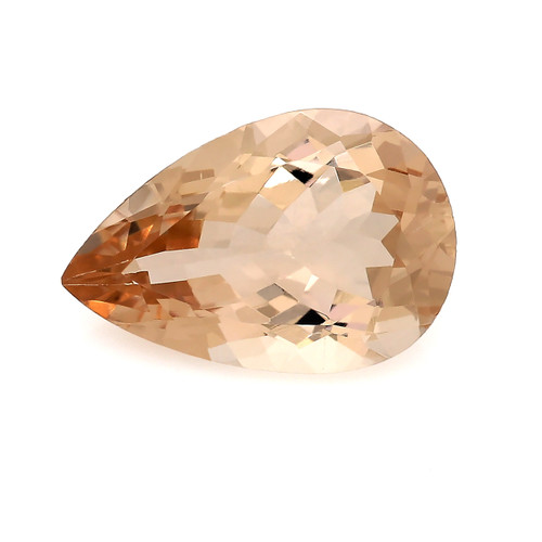 Peach Morganite Pear Faceted 12 x 8 mm 2.16 Carat GSCPEMO044