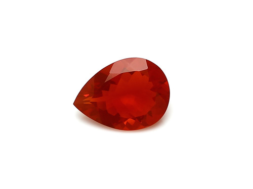 Fire Opal Pear Faceted 12X16 mm 1 Piece 4.75 Carats GSCFO206