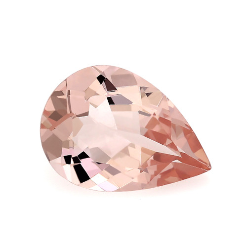 Peach Morganite Pear Faceted 10 x 7 mm 1.44 Carat GSCPEMO065