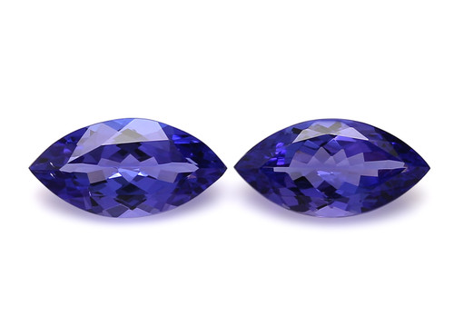 Tanzanite Marquise Faceted 6X12 mm AAAA 2 Piece 3.62 Carats GSCTZ0528