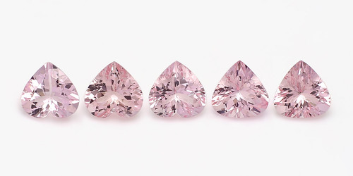 Pink Morganite Heart Faceted 10X10 mm 5 Piece 14.18 Carats GSCPEMO163