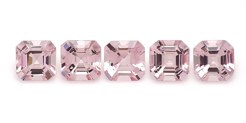 Pink Morganite Octagon Faceted 8X8 mm 5 Piece 10.90 Carats GSCPEMO165