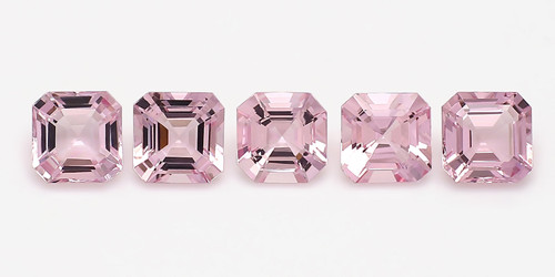 Pink Morganite Octagon Faceted 9X9 mm 5 Piece 14.86 Carats GSCPEMO166