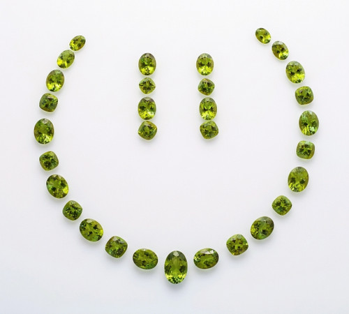 Green Tourmaline Cushion/Oval Faceted  7X5 - 9X13 mm 31 Piece 59.27 Carats GSCTO1375