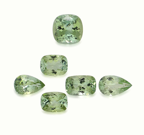 Tourmaline Pear/Cushion Faceted 6X10-9X9 mm 6 Piece 10.03 Carats GSCTO1385
