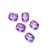Amethyst Cushion Double Side Checkerboard Faceted 8X10 mm 5 Piece 14.19 Carat GSCAM030