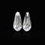 Crystal Briolette / Drops  6X15 mm 1 Pair  6.74 Carats  GSCCRY017