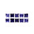 Iolite  Square Faceted  4X4mm 10 Piece 3.02 Carats GSCIO003