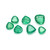 Emerald Heart Faceted  8.5X8.5 mm to 11.5X12 mm 7 Pieces 18.75 Carats GSCEM0097