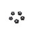 Natural Black Diamond Fancy Cut Flowers  4X4 mm - 6X6  mm 48 Pieces 28.80 Carats GSCBD063