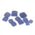 Blue Chalcedony Square Cabochon 8 mm - 13 mm 11 Pieces 68.91 Carats GSCBCL013