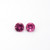 Rubellite Tourmaline Round Faceted 6.5 mm 2 Piece 2.14 Carats GSCTO448