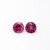 Rubellite Tourmaline Round Faceted 8 mm 2 Piece 3.44 Carats GSCTO450