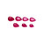 Ruby Pear Faceted  3X4 mm- 4X6 mm 7 Pieces  2.46 Carats GSCRUB0051