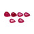 Ruby Pear Faceted  5.70X7.70 mm- 6.5X8.66  mm 6 Pieces  6.32 Carats GSCRUB0053