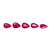 Ruby Pear Faceted  5X8 mm- 5.5X8 mm 5 Pieces  3.93 Carats GSCRUB0054