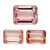 Tourmaline Emerald Cut Faceted 8X10 TO7X10 mm 3 Piece 9.48 Carats GSCTO983