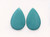 Turquoise Pear Shape Cabochon 32X20 mm 1 Pair 43.20 Carats GSCTU401