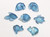 Aquamarine Parrot, Fish, Turtle, Rat Carving 36.64 Carats GSCAQ696