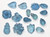 Aquamarine Leaf, Flower Carving 15 Pieces 63.83 Carats GSCAQ698