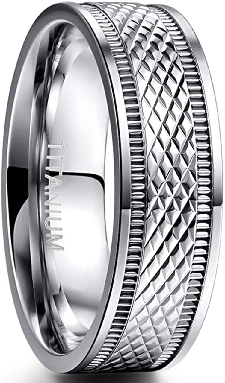 Mens Wedding Bands Stainless Steel Promise Rings for Him Silver Black  Engagement Jewelry Size 9 - Walmart.com