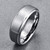 8mm Matte Silver Brushed Tungsten Carbide Wedding Bands for Men with Beveled Step Edges Comfort Fit Size 7-12
