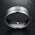 8mm Men's Polished Grooved Tungsten Carbide Rings Silver Grey Brushed Wedding Bands Flat Edge Comfort Fit Size 7-12