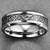 8mm Mens Celtic Dragon Tungsten Carbide Wedding Band Black / Silver Tone Carbon Fiber Engagement Ring Size 5-14