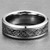 8mm Mens Celtic Dragon Tungsten Carbide Wedding Band Black / Silver Tone Carbon Fiber Engagement Ring Size 5-14