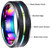 8mm Men's Tungsten Carbide Ring Multi-Color Plated Grooved Black Matte Finish Beveled Edge Size 7 to 12