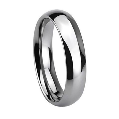 Tungsten Ring for Women, Classy Ring, High Polish Chrome Finish, 5MM ...