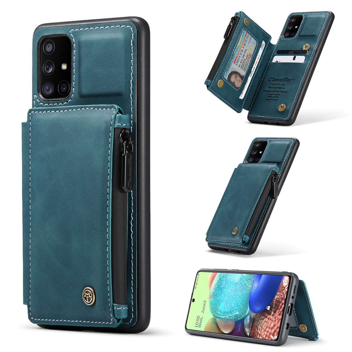 CaseMe Shockproof Samsung Galaxy A71 PU Leather Case Cover Wallet