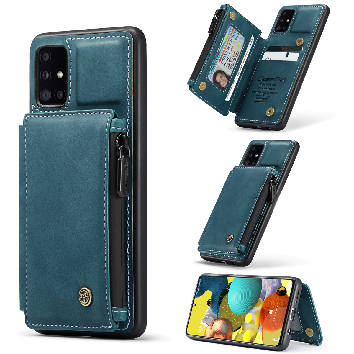 CaseMe Shockproof Samsung Galaxy A51 PU Leather Case Cover Wallet