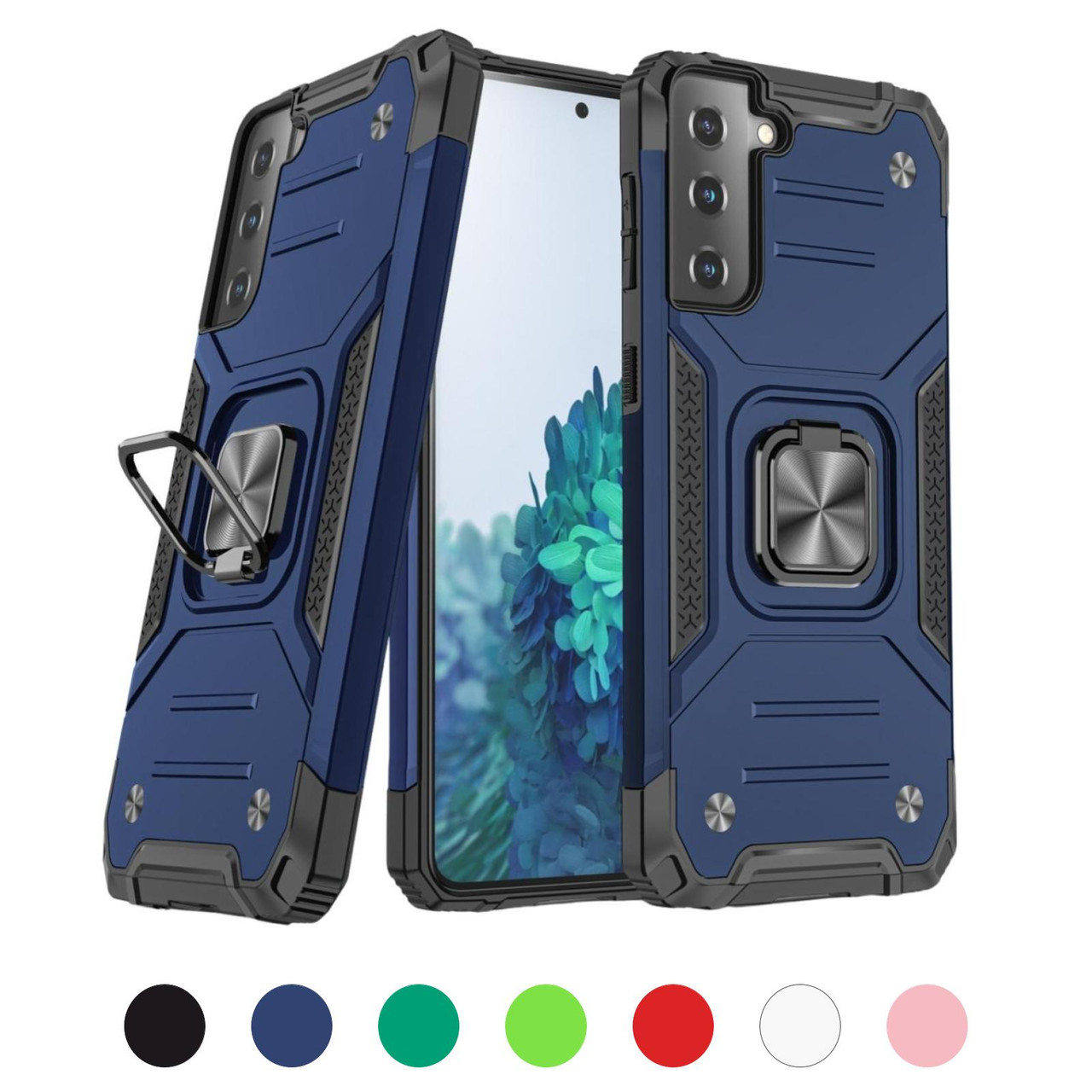 Shockproof Samsung Galaxy S21 FE Fan Edition Tough Case Cover Ring