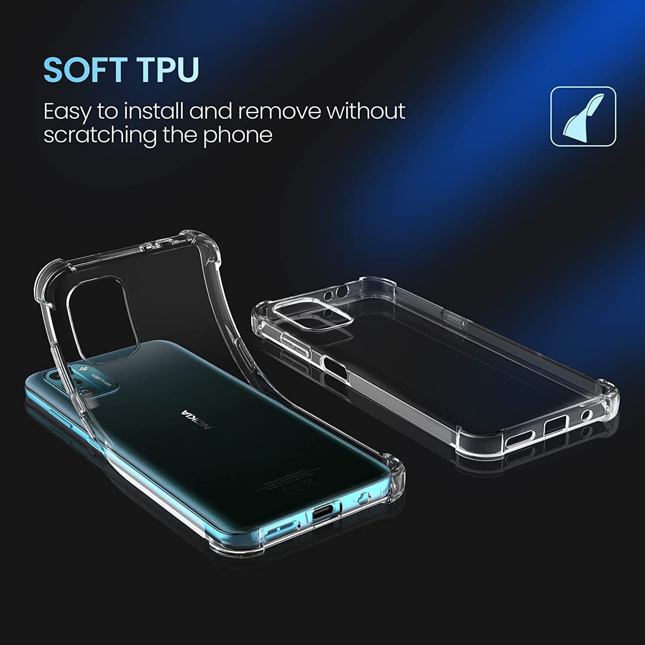 Paekear Custodia Con Tracolla Per Nokia C21 Plus – Cover Trasparente Morbida Con Cordino Arcobaleno, Antiurto