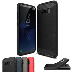 Slim Samsung Galaxy S8 Phone Carbon Fibre Soft Carbon Fiber Case Cover