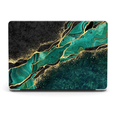 MacBook Air M1 2020 13-inch Hard Case Cover Apple A2337 Marble Green+Black