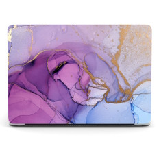 MacBook Air M3 2024 13.6" Hard Case Cover Apple A3113 Marble Purple+Blue