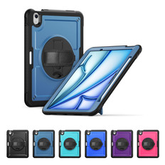 Shockproof iPad Air 11" M3 2025 Rotate Hand Strap Colour PC Case Cover Apple 7th Gen