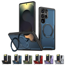 Shockproof Samsung Galaxy S22 Ultra 5G MagSafe Wireless Charging 360 Rotate Ring Stand Case Cover S908