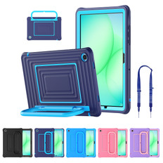Kids Shockproof Strap Samsung Galaxy Tab A9+ Plus 11" X210 X216 Case Cover Ripple Pattern